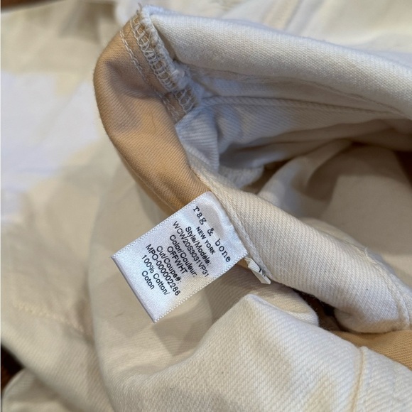 Rag & Bone All In One Denim Shirt Mini Jean Summer Dress in Off White Size XXS - Picture 11 of 12